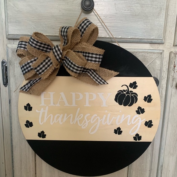 handmade Other - “Happy Thanksgiving” Door Hanger